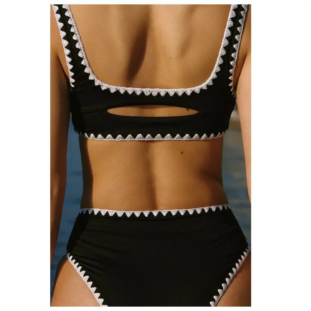 LSPACE Effie Shirred Swim Top Size DD